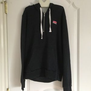 grey quarter zip light hoodie